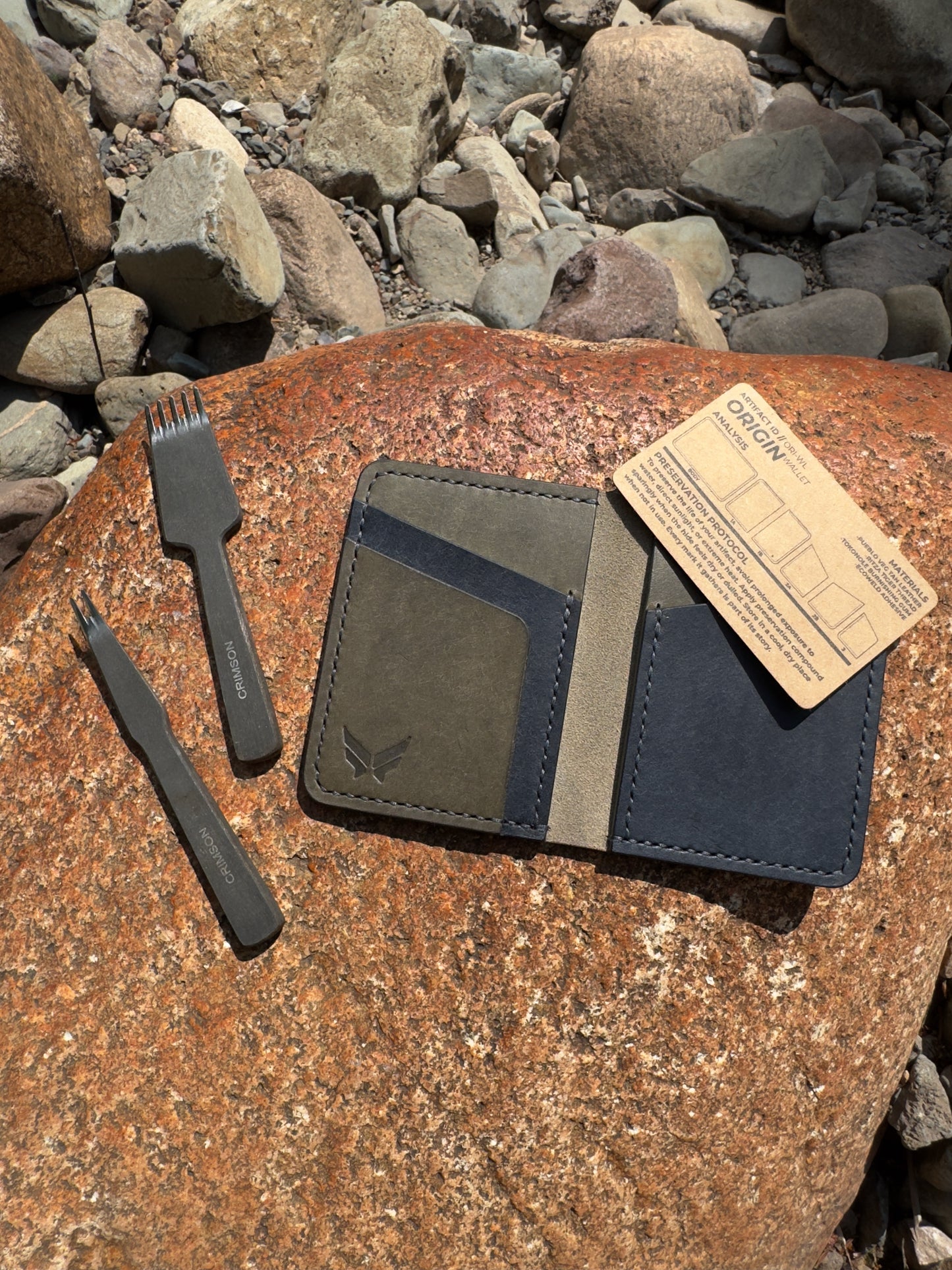 Origin Wallet - Gray & Navy